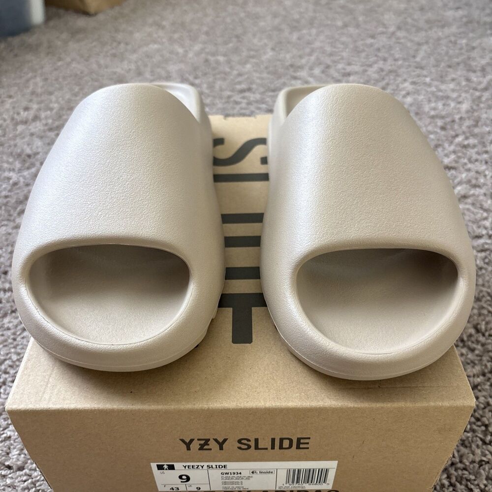 adidas Yeezy Slide Pure Originals GW1934 Men's Size 9 Restock Pair New